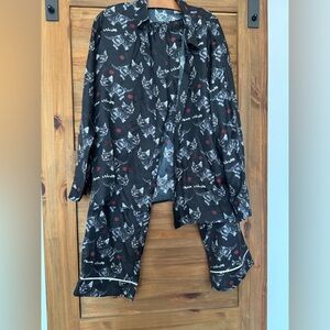 Laura Urbinati 100% Silk Cat Print 2 pieces set  size 42